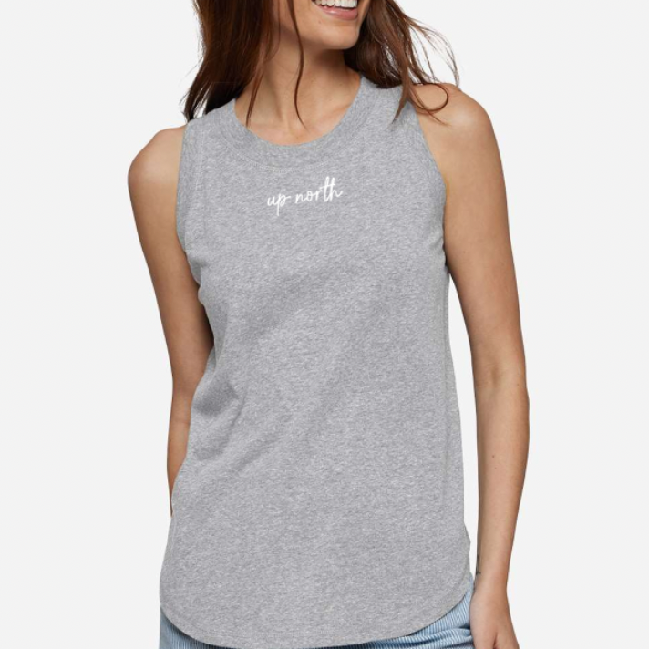 Up North Script Relaxed Muscle Tank