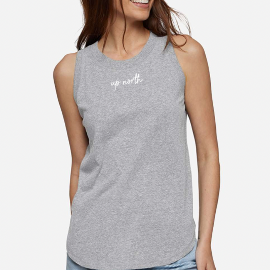 Up North Script Relaxed Muscle Tank