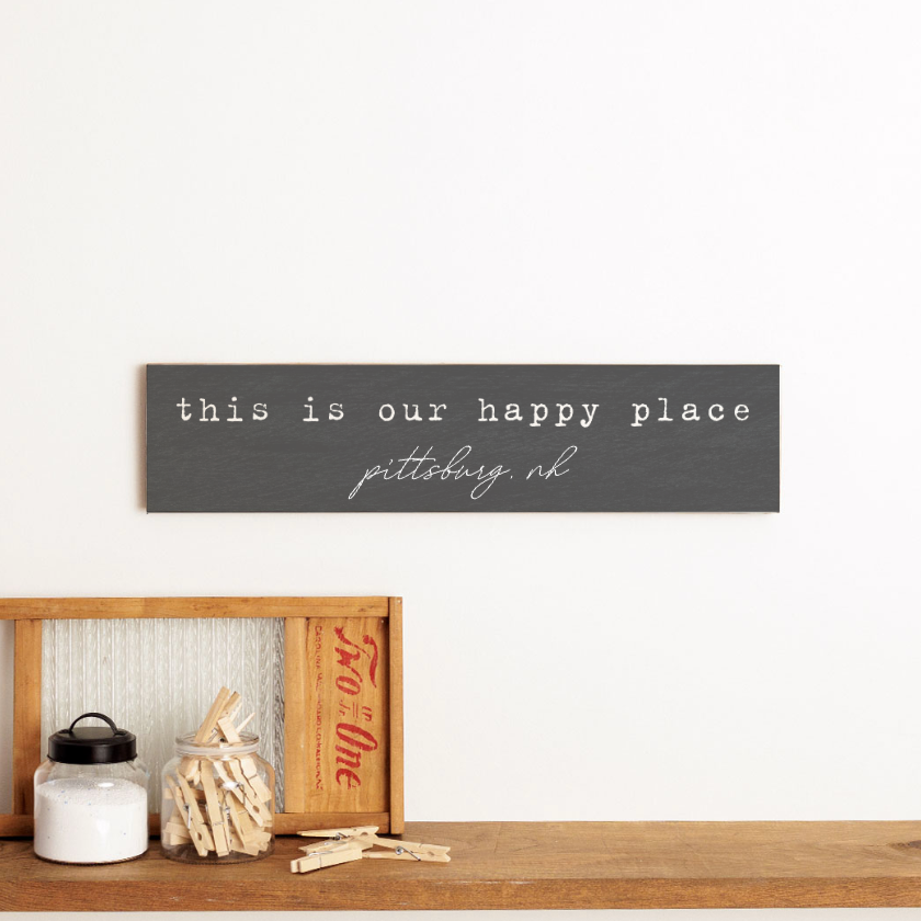 This Is Our Happy Place Barn Wood Sign