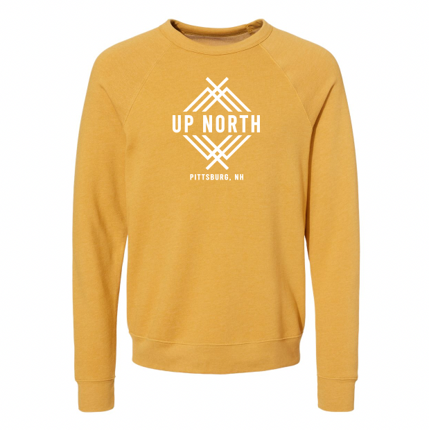 Up North Elevated Logo Crew - Heather Mustard
