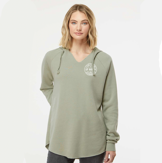 Circle Logo Ladies V-Hoodie - Sage