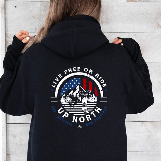 Live Free or RIDE - Snowmobile Hoodie