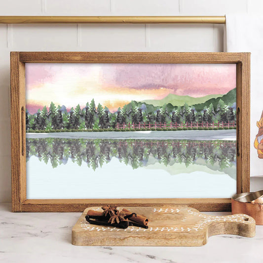 Lake Wooden Serving Tray