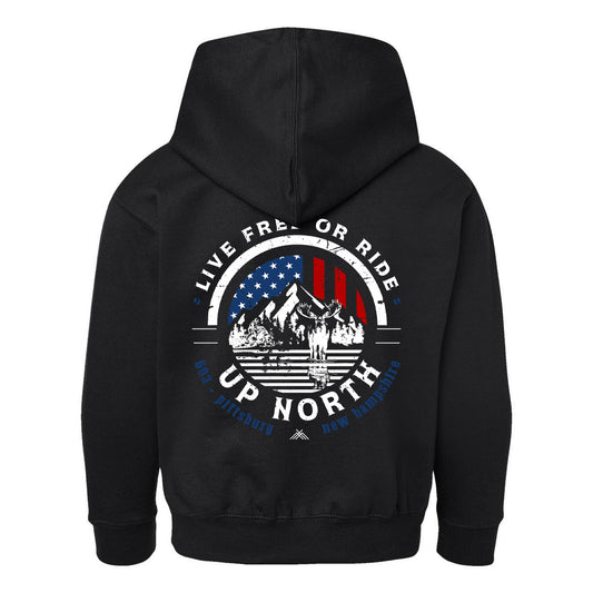 Live Free or RIDE - YOUTH Snowmobile Hoodie