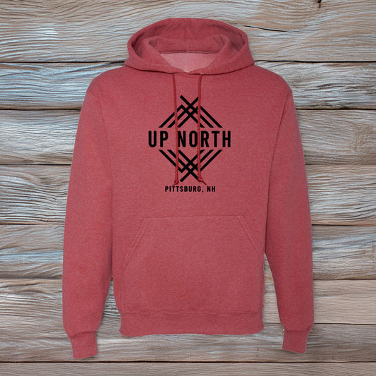 Up North Logo Hoodie - Vintage Heather Red