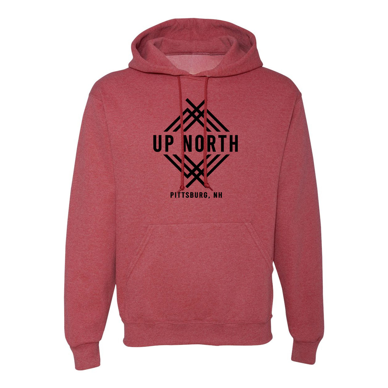 Up North Logo Hoodie - Vintage Heather Red