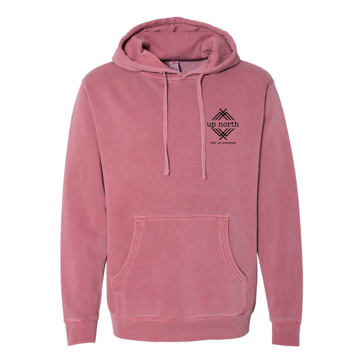 Lost on Purpose - Pigment Dyed Hoodie - Washed Maroon