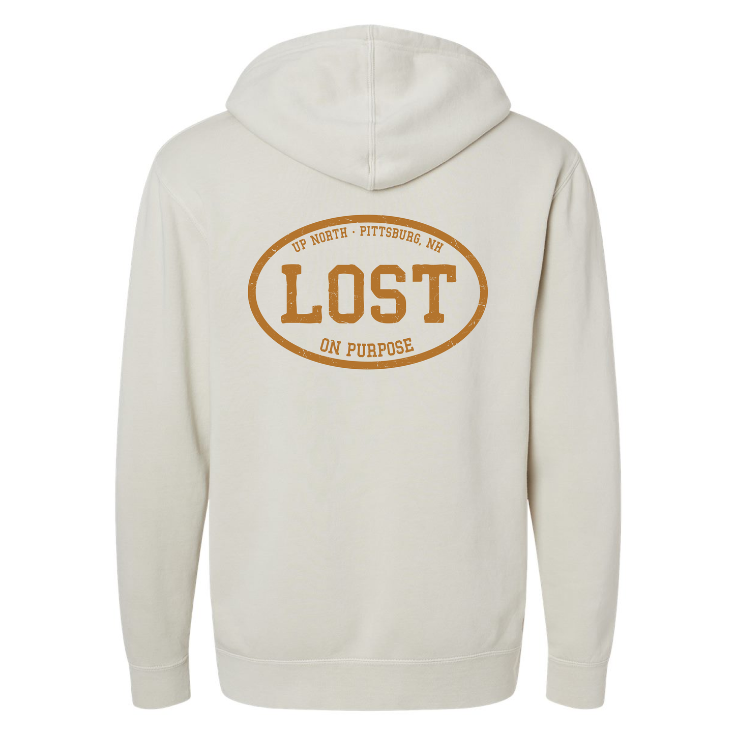 Lost on Purpose - Pigment Dyed Hoodie - Ivory