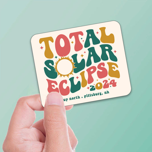 Total Solar Eclipse - Retro Sticker