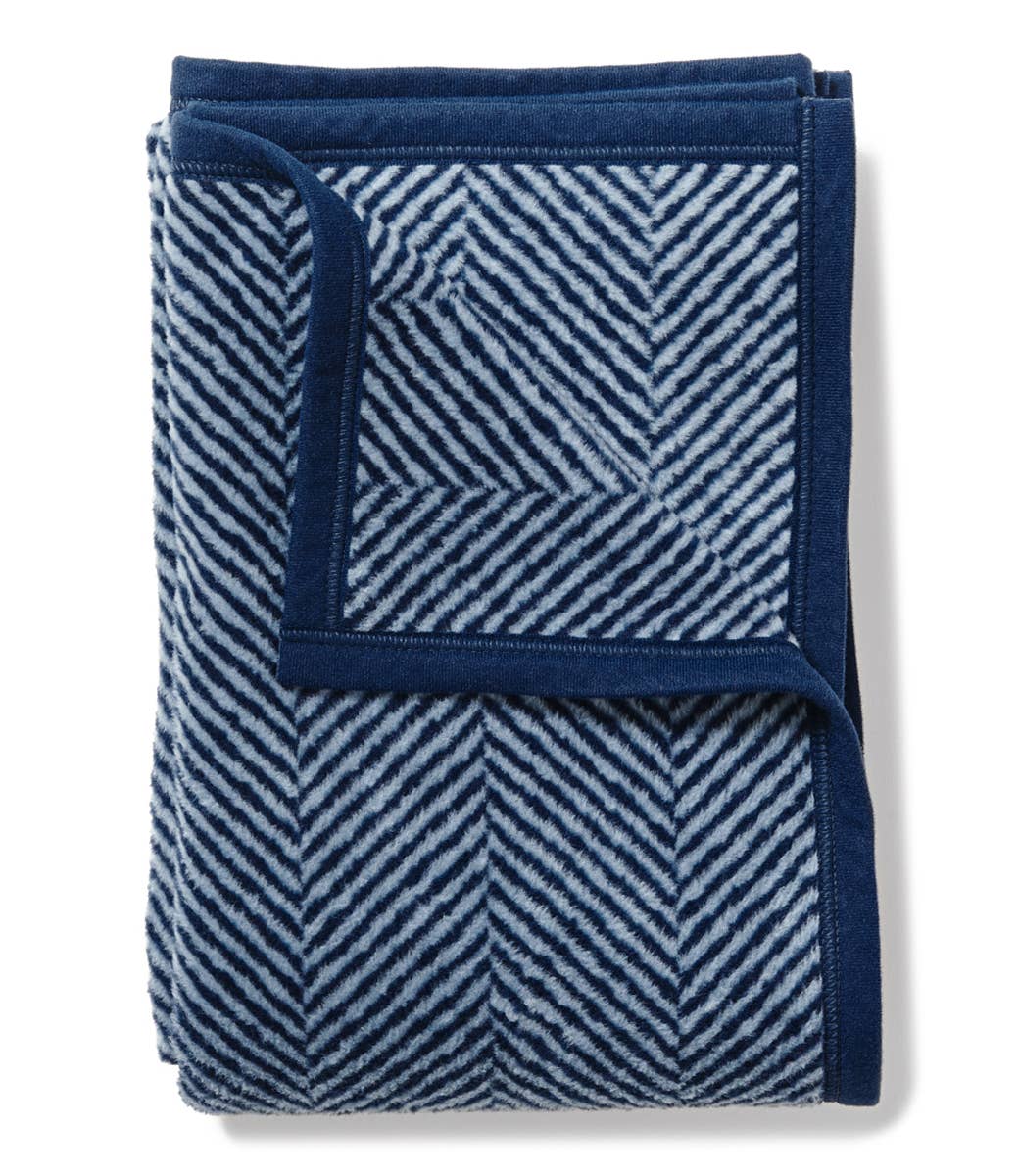 Harborview Herringbone Navy - ChappyWrap Blanket