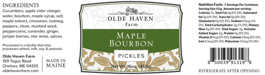 Maple Bourbon Pickles, 16oz