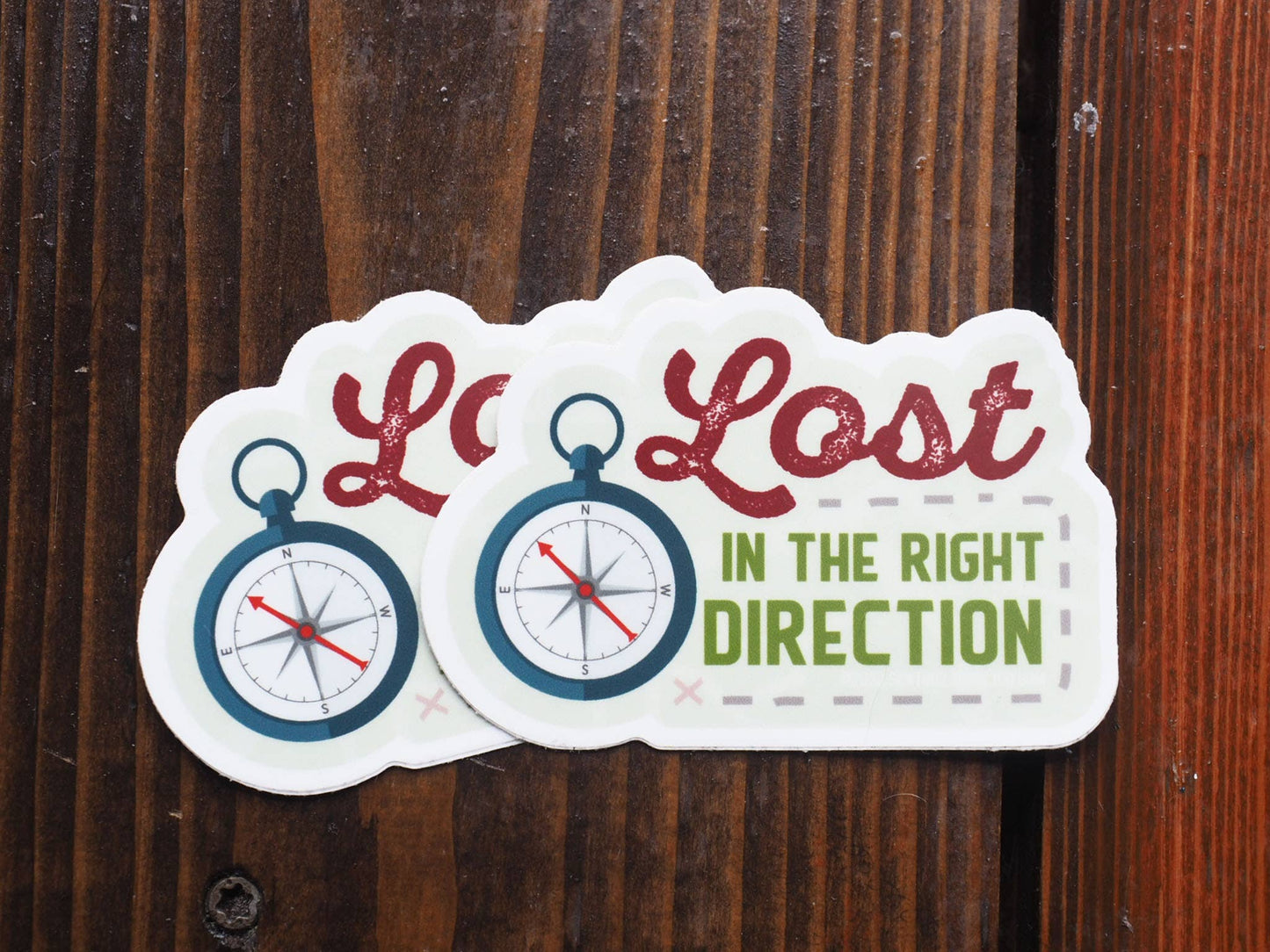 Lost in the Right Direction Road Map Sticker