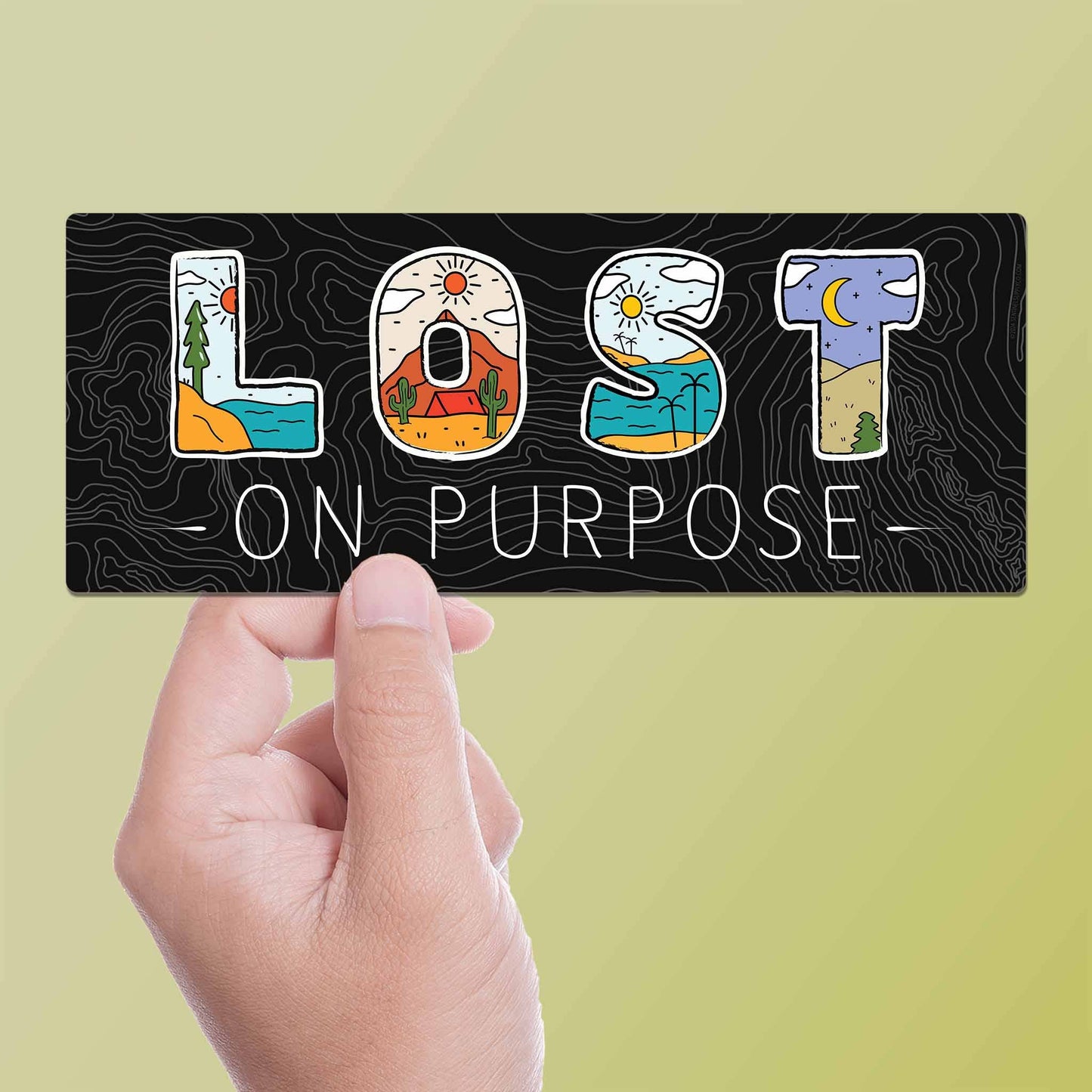 Lost on Purpose Nature Landscape Sticker