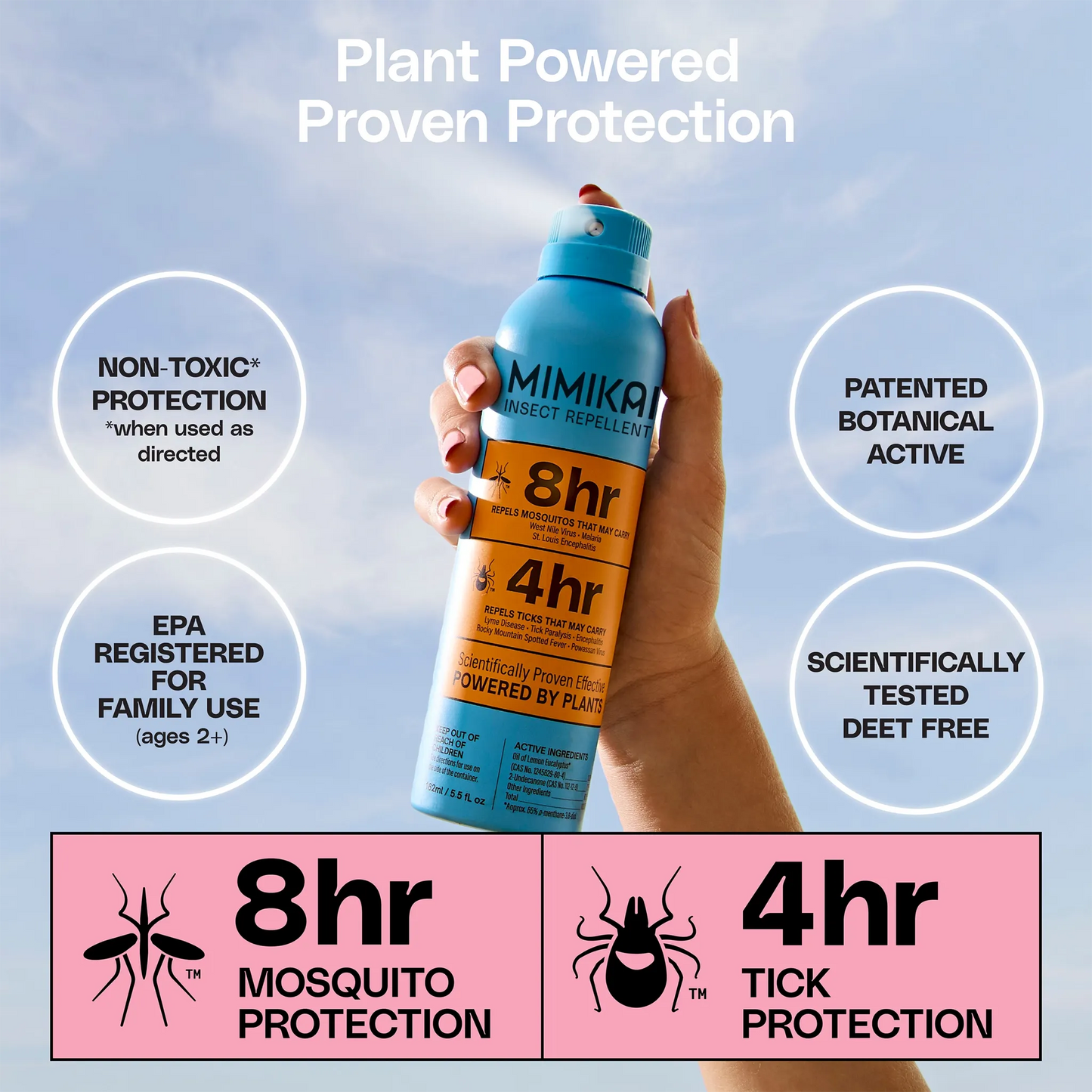 Mosquito & Tick Bug Spray Mist 5.5oz