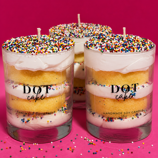 Dot Cake Handmade Soy Candle 12oz
