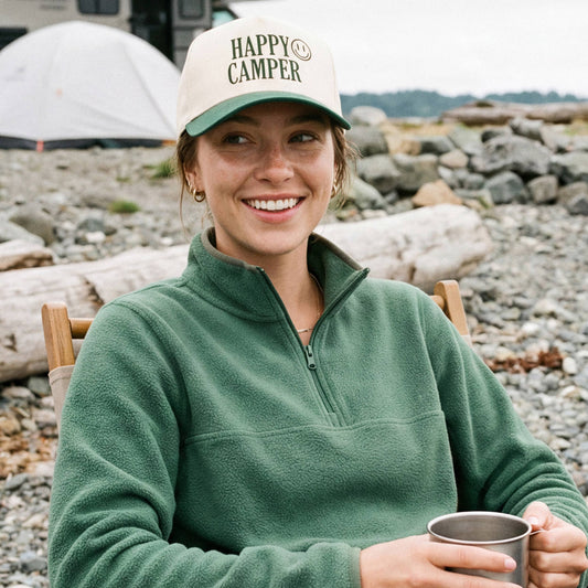 HAPPY CAMPER - Two Tone Trucker Hat