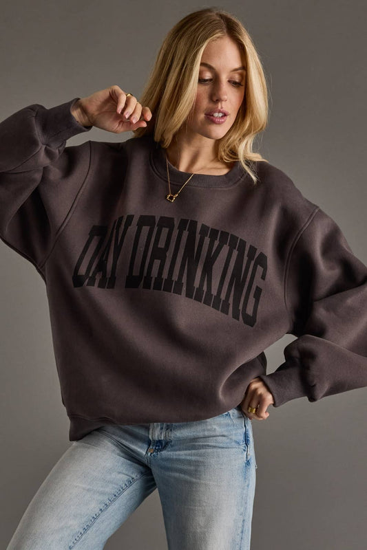 Charcoal & Black Day Drinking Sweatshirt