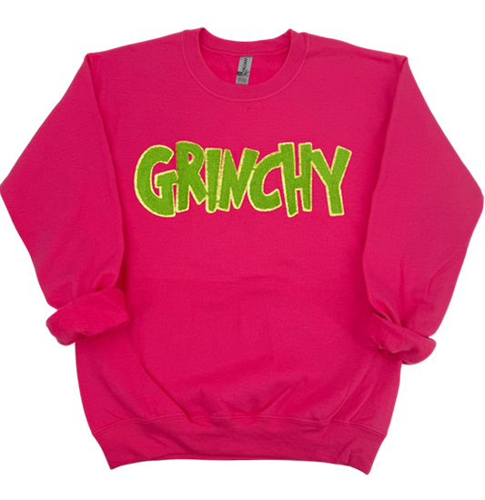 Grinchy Sweatshirt - Hot Pink