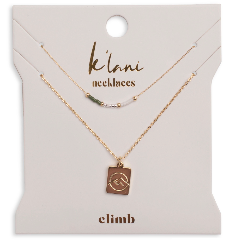 "Climb" Gold Mountain Necklace Set