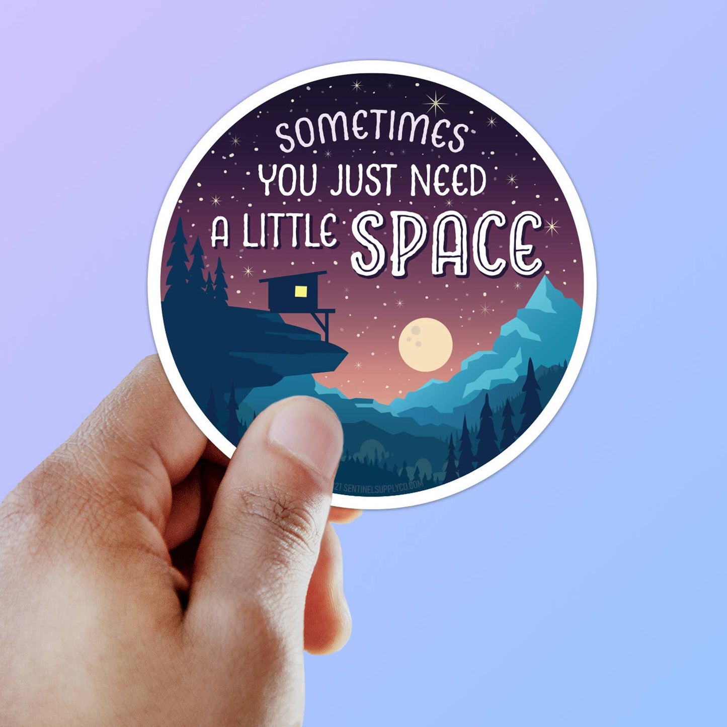 Just Need A Little Space Camping Sticker - Lake Decal