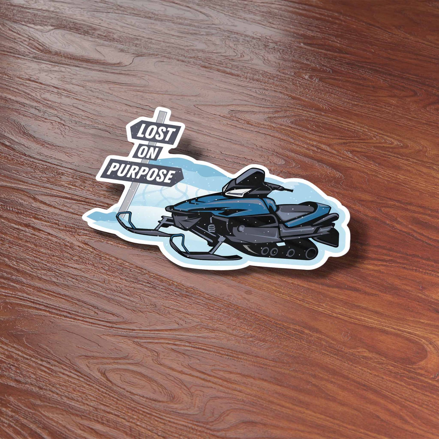 Lost on Purpose Snowmobile Sticker