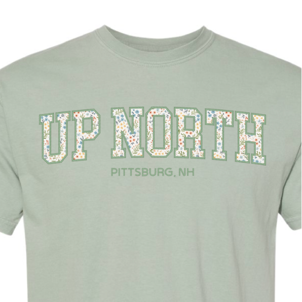 Up North Faux Embroidery Unisex Tee