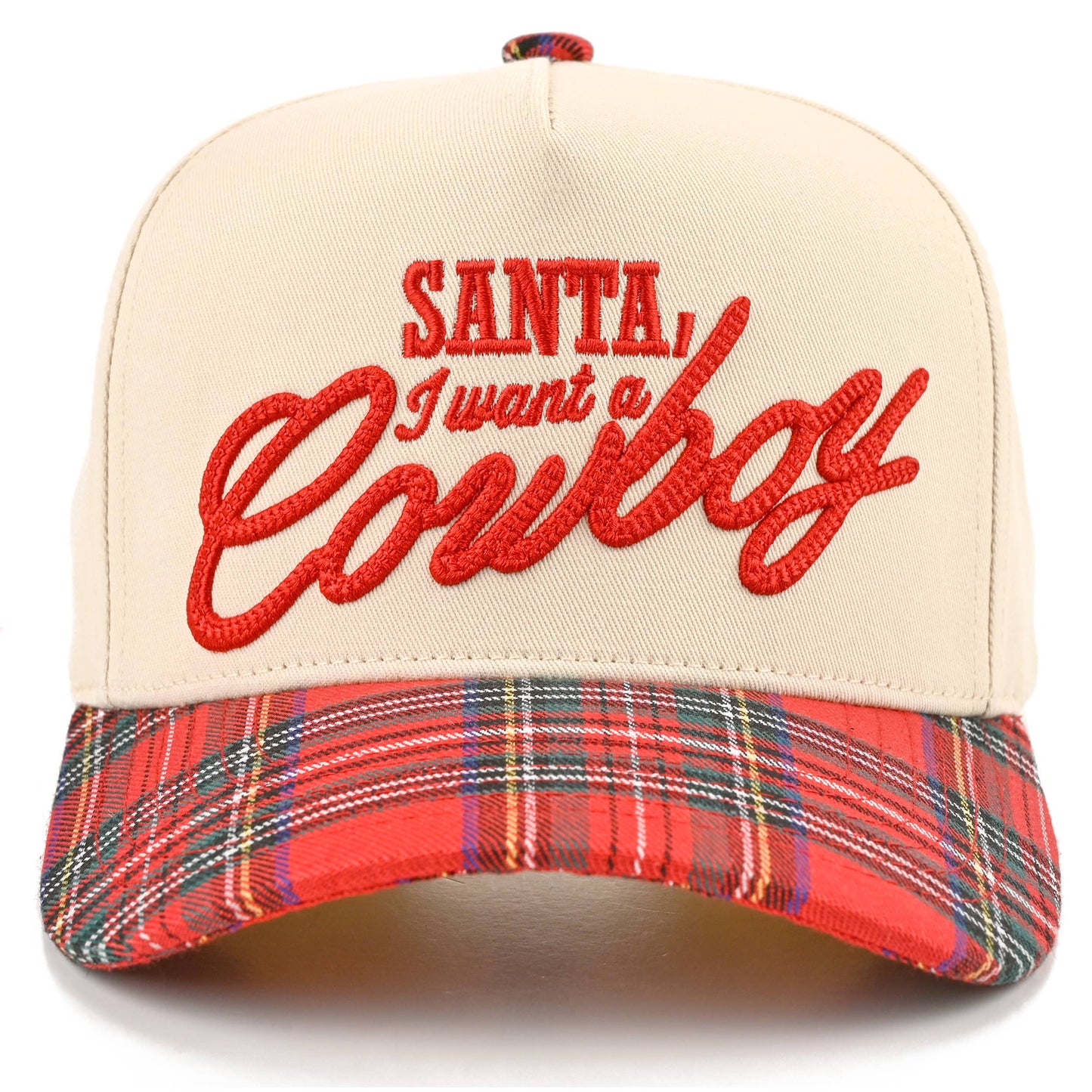 SANTA I WANT A COWBOY - Embroidered Trucker Cap