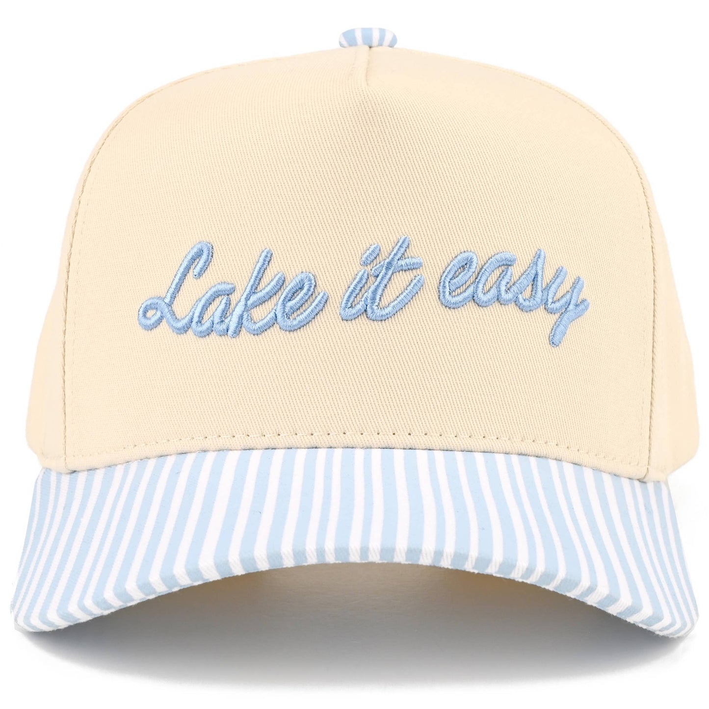 LAKE IT EASY - Embroidered Two Tone Trucker Hat