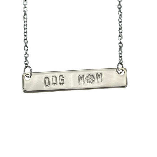 Dog Mom Bar Necklace