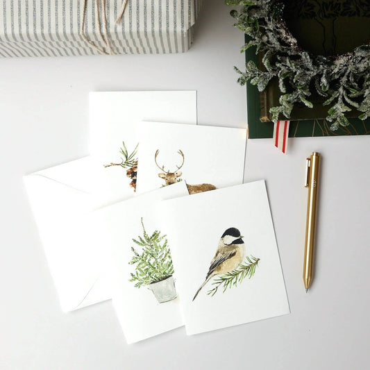 Evergreen Christmas assorted notecard set