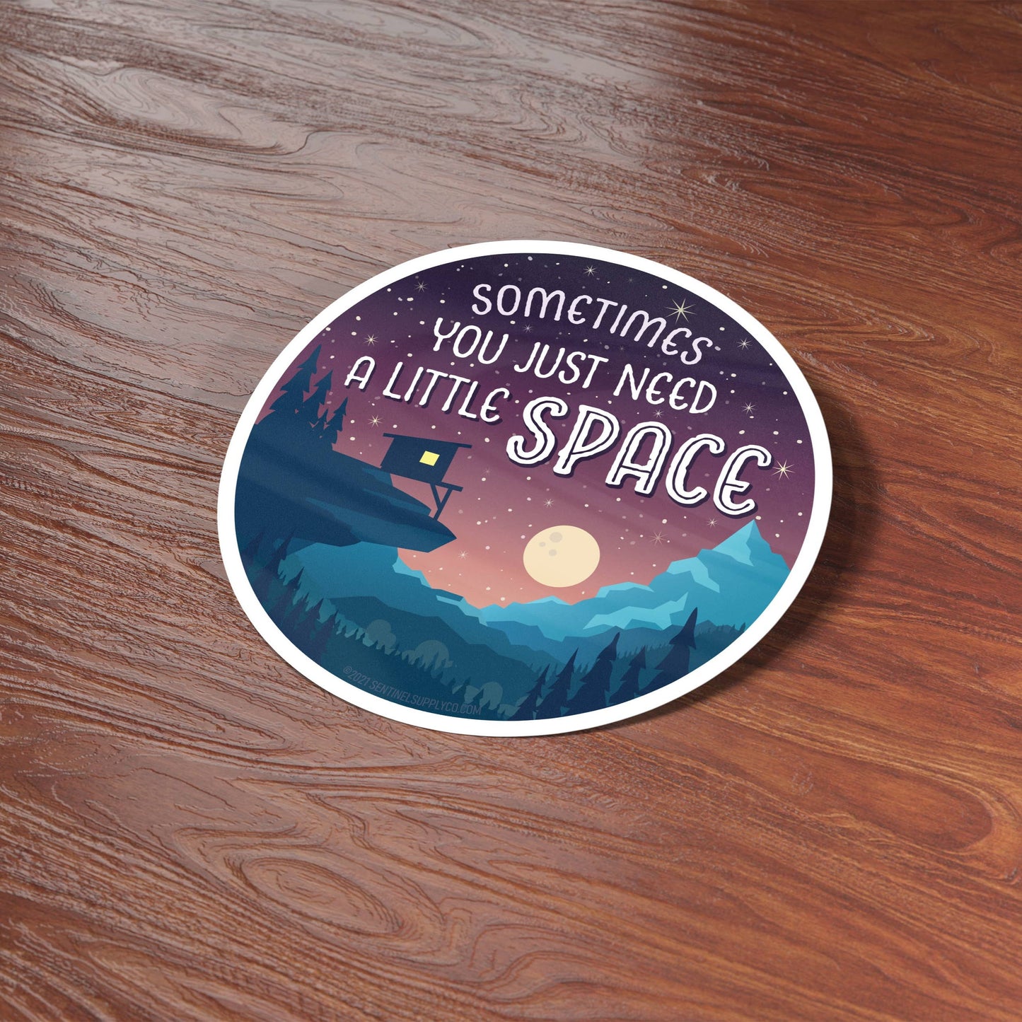 Just Need A Little Space Camping Sticker - Lake Decal