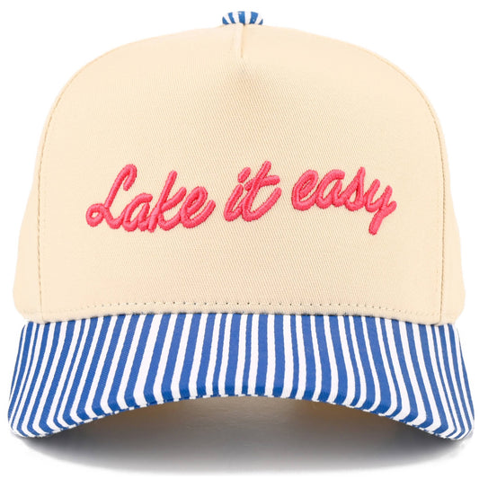 LAKE IT EASY - Embroidered Two Tone Trucker Hat