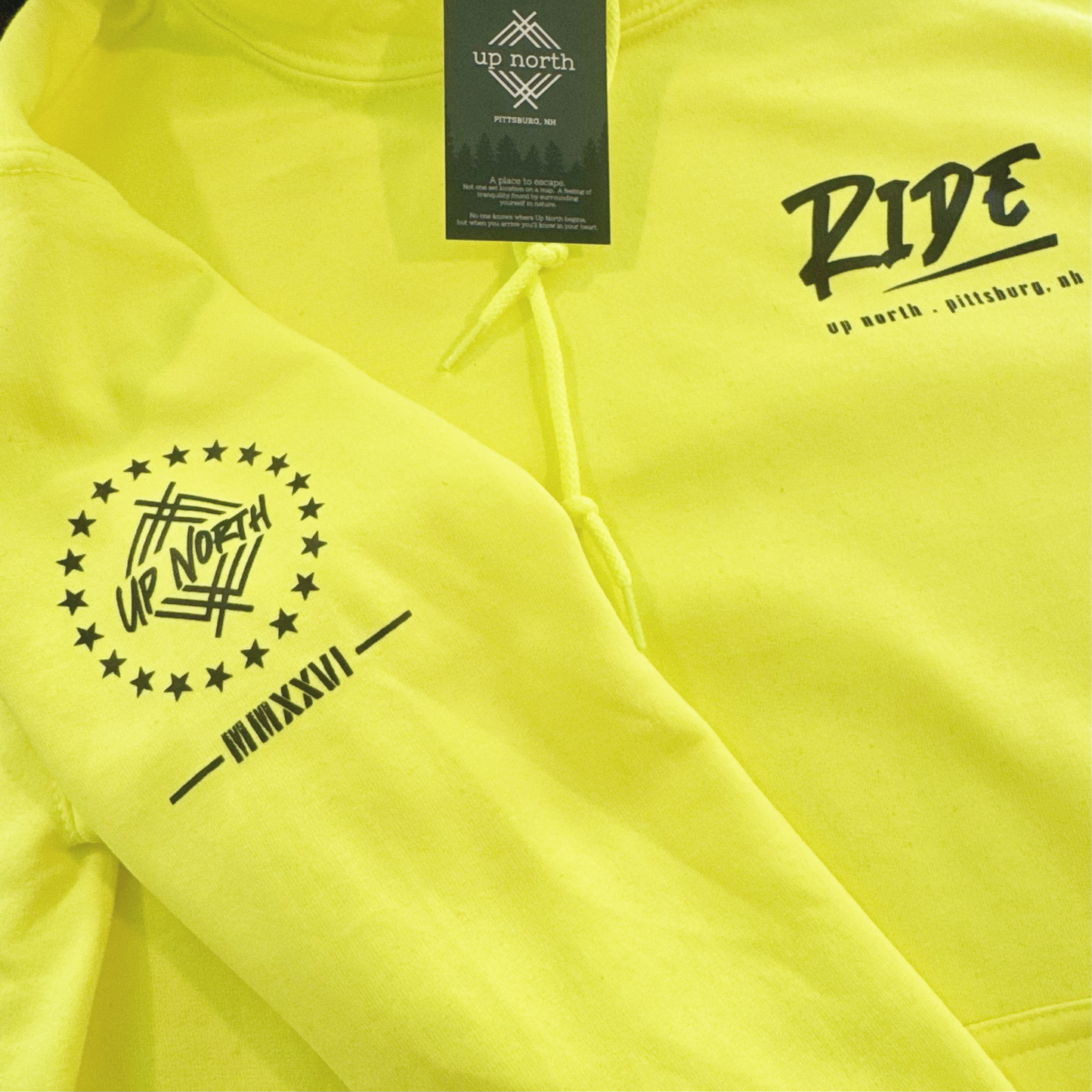 Unisex Neon “RIDE” Up North Hoodie