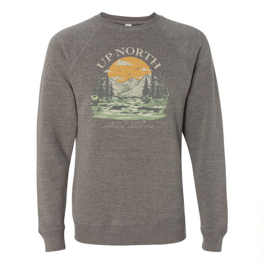 Up North Vintage Landscape Crew - Grey Heather