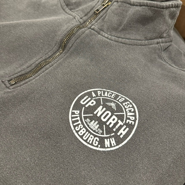 Circle Logo 1/4 Zip - Washed Charcoal