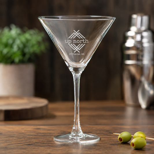 10oz Etched Martini Glass
