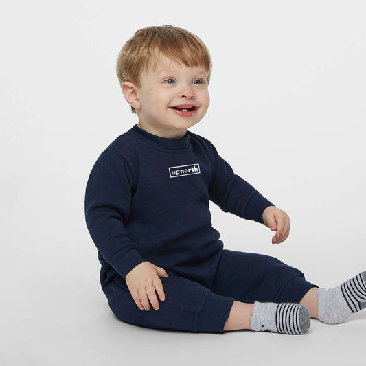 Up North Infant Fleece One-Piece - Navy