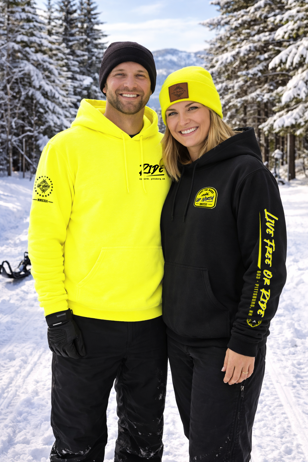 Unisex Neon “RIDE” Up North Hoodie