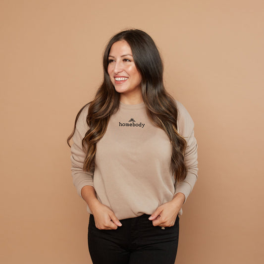 Homebody - Tan Ultra Soft Fleece Crewneck