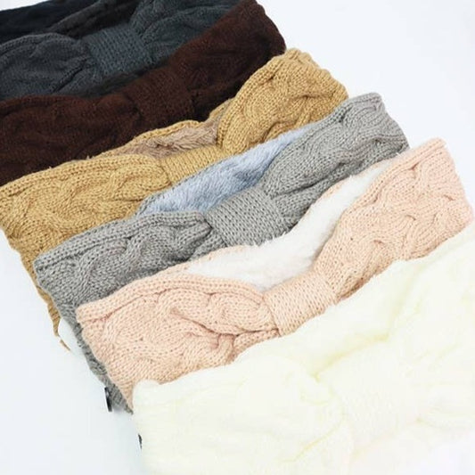 Twisted Pattern Fur Winter Headwrap