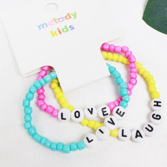 Live Love Laugh Bead Kids Bracelet