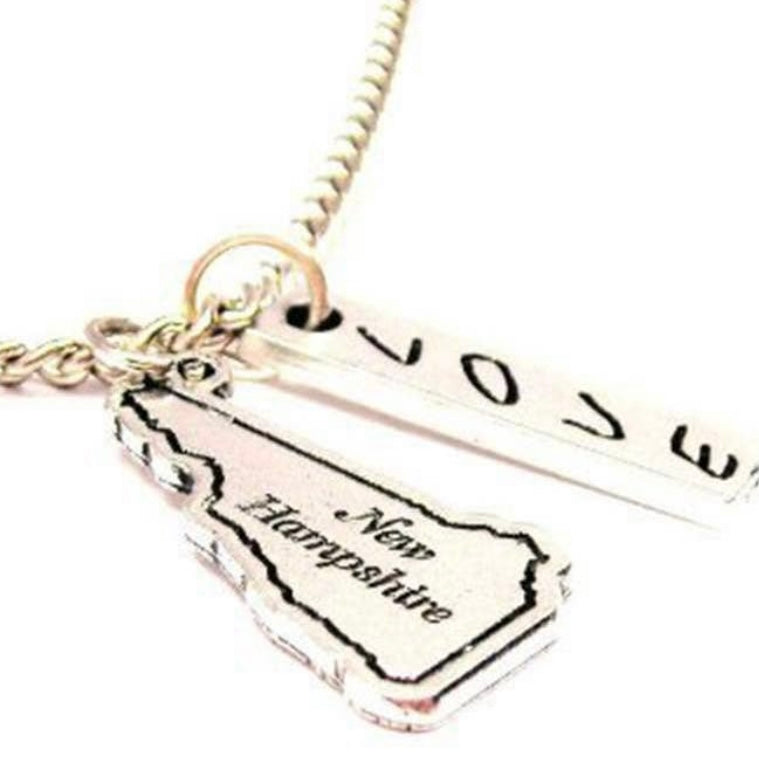 New Hampshire Love Bar Necklace