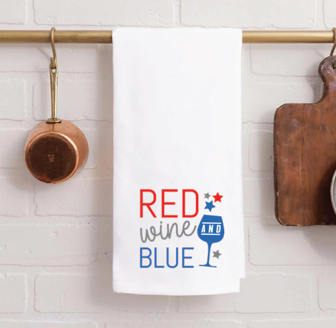 Red, Wine & Blue Kitchen Towel