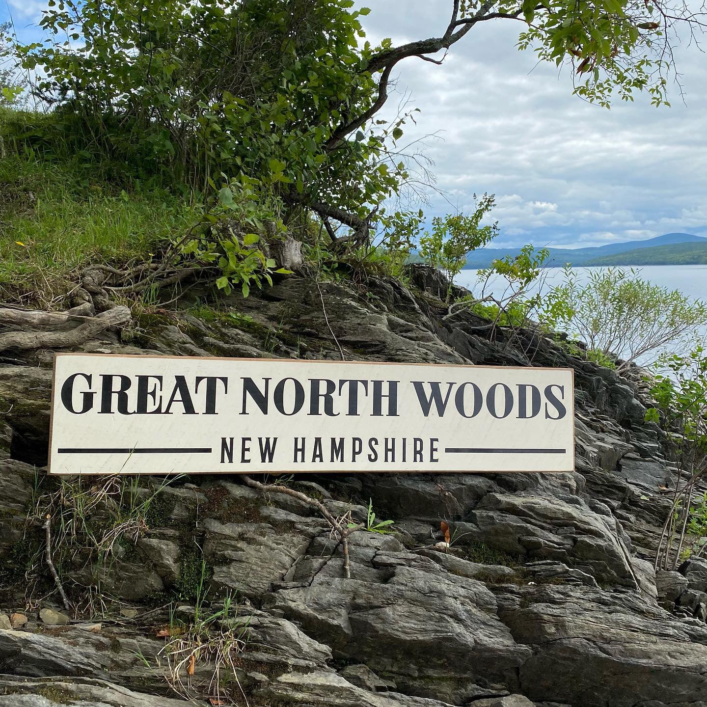 Great North Woods, NH - Solid Wood Sign